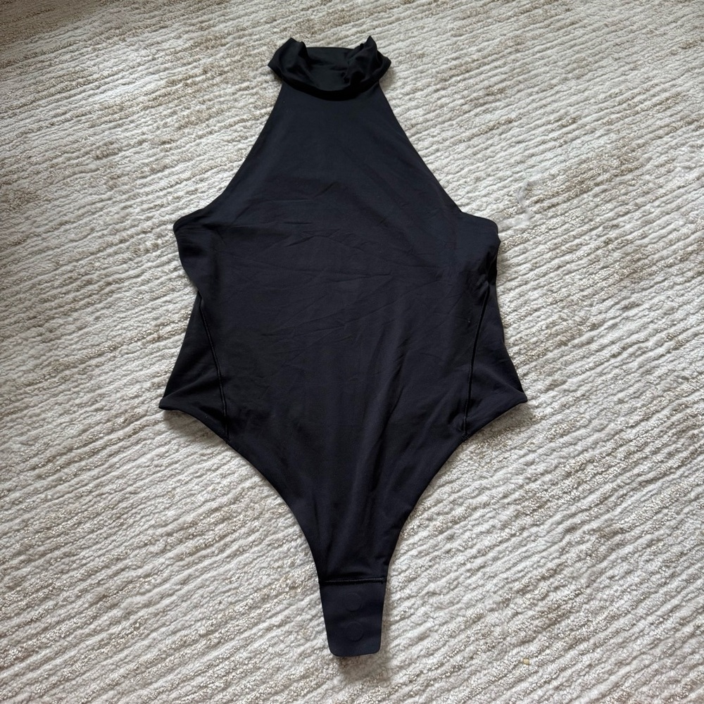 Lululemon Wundermost Ultra-Soft Nulu Mockneck Bodysuit - Black